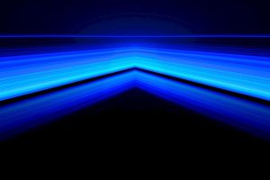 Dynamic blue abstract art with sharp geometric lines evokes modern design and creativity.