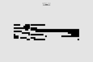 A creative abstract black and white minimalist graphic design art piece.