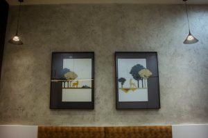 Two Contemporary Paintings on the Wall